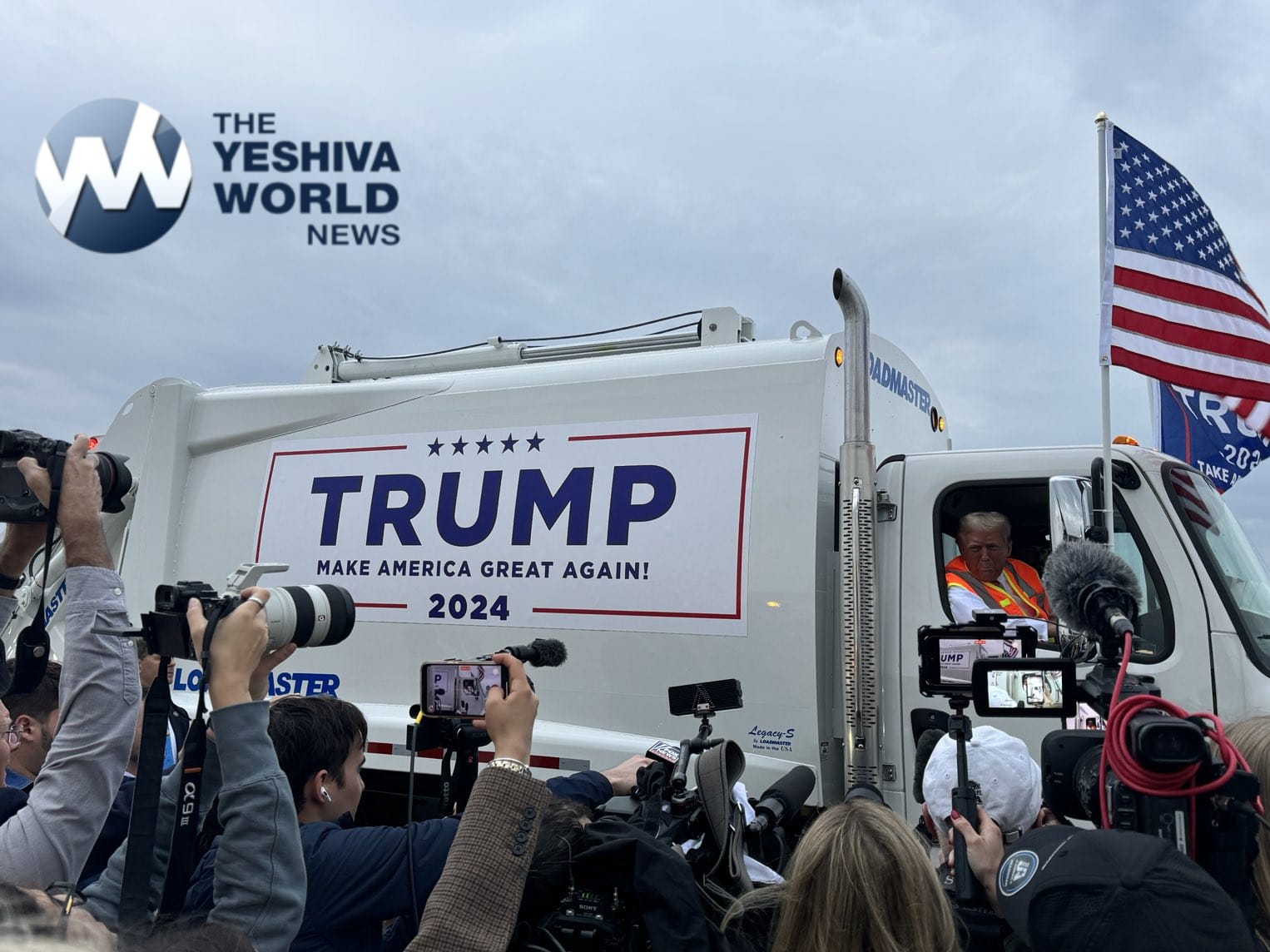 epic-troll-maga-garbage-truck-greets-trump-force-one-in-wisconsin
