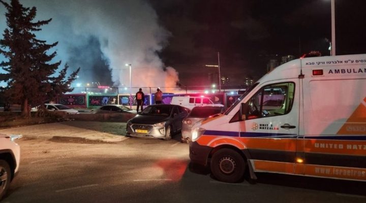 United Hatzalah at the scene of the Bat Yam bombings. (United Hatzalah)