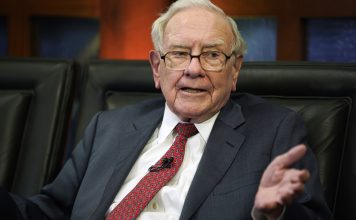 FILE - Berkshire Hathaway Chairman and CEO Warren Buffett speaks during an interview with Liz Claman on Fox Business Network's "Countdown to the Closing Bell," May 7, 2018, in Omaha, Neb. (AP Photo/Nati Harnik, File)