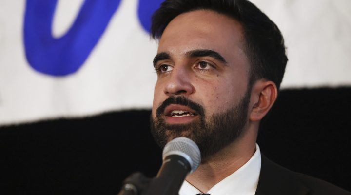 Democratic mayoral candidate Zohran Mamdani speaks at his primary election party, Wednesday, June 25, 2025, in New York. (AP Photo/Heather Khalifa)