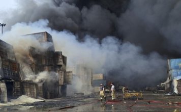The explosion that rocked an Iranian port had its epicenter at a facility ultimately owned by a charitable foundation overseen by Supreme Leader Ayatollah Ali Khamenei’s office. (AP/Screenshot)